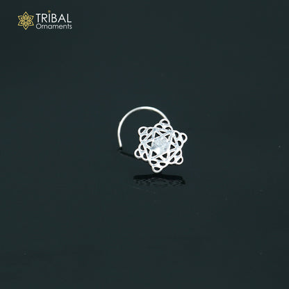 925 sterling silver vintage star style nose pin ethnic tribal jewelry np140
