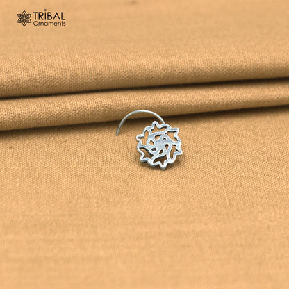 925 sterling silver vintage flower style nose pin ethnic tribal jewelry np142