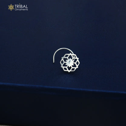 925 sterling silver vintage star style nose pin ethnic tribal jewelry np141