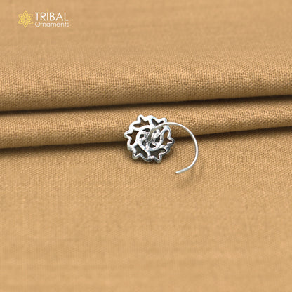 925 sterling silver vintage flower style nose pin ethnic tribal jewelry np142