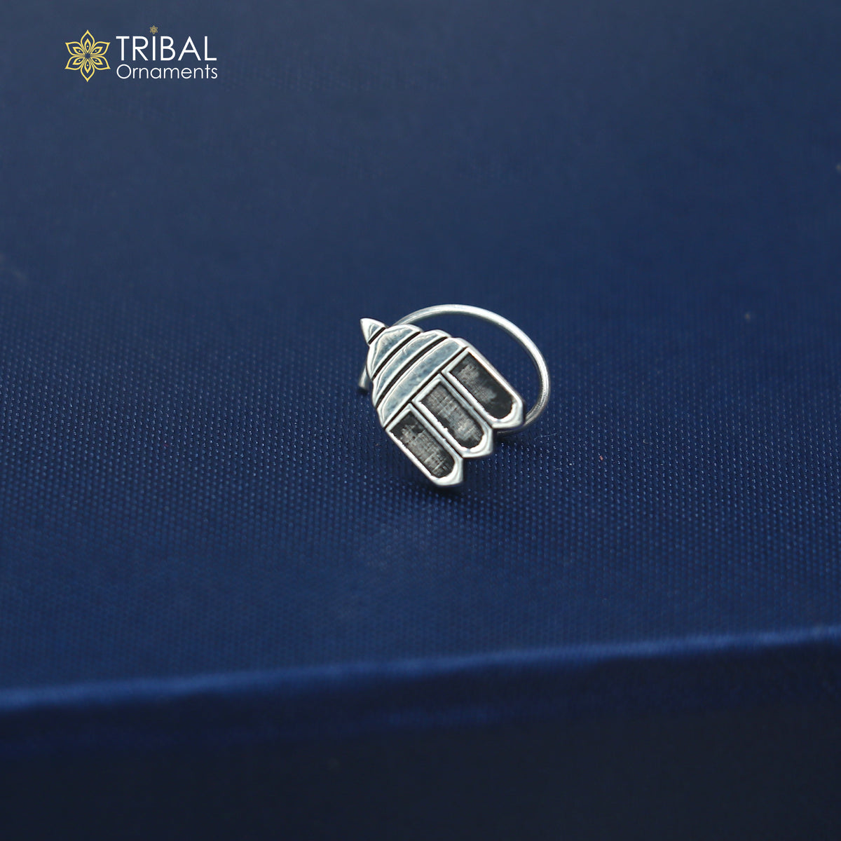 925 sterling silver vintage stylish design nose pin ethnic tribal jewelry np143