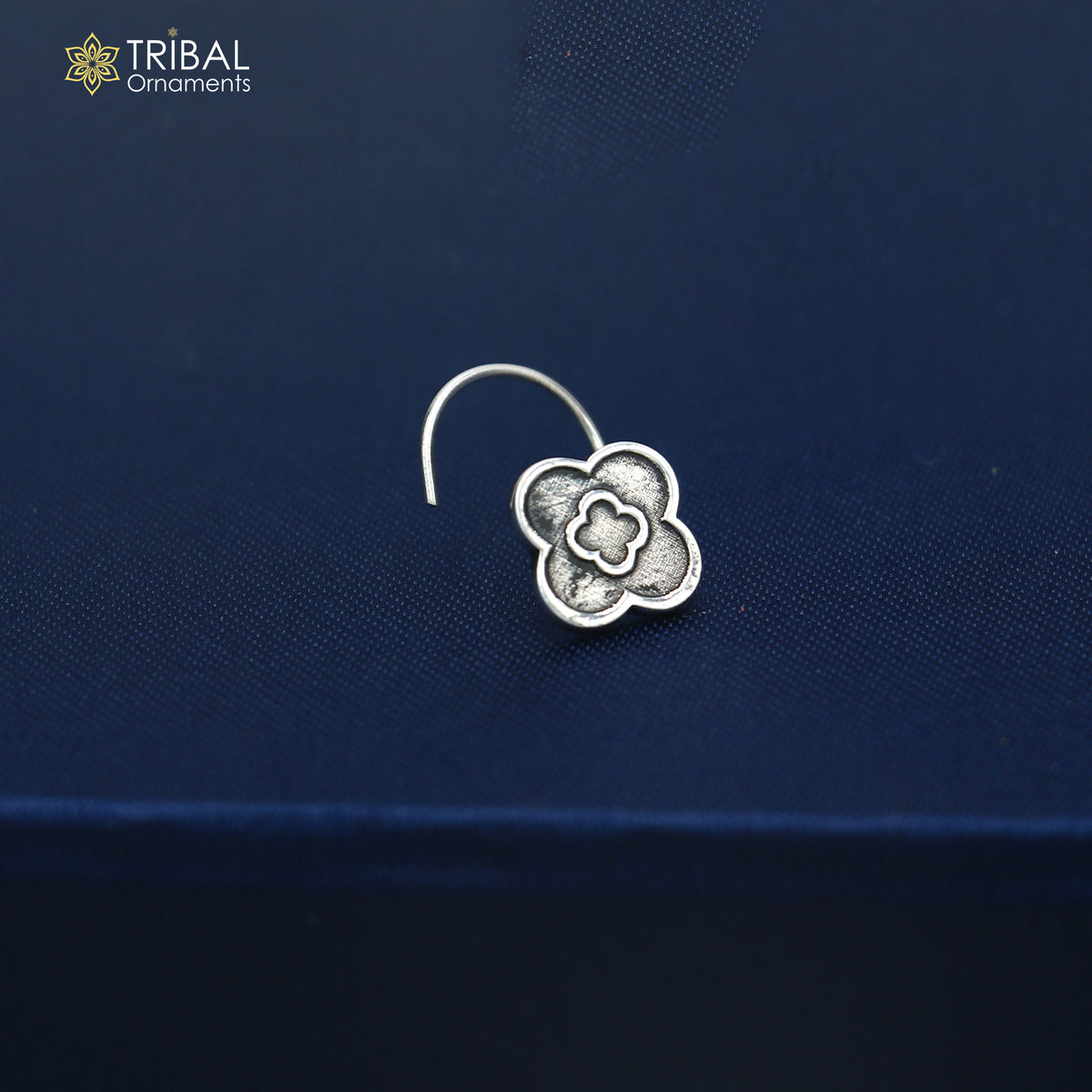 925 sterling silver vintage stylish design nose pin ethnic tribal jewelry np144