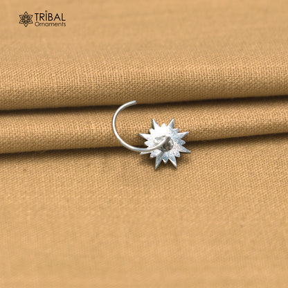 925 sterling silver vintage star design nose pin ethnic tribal jewelry np147