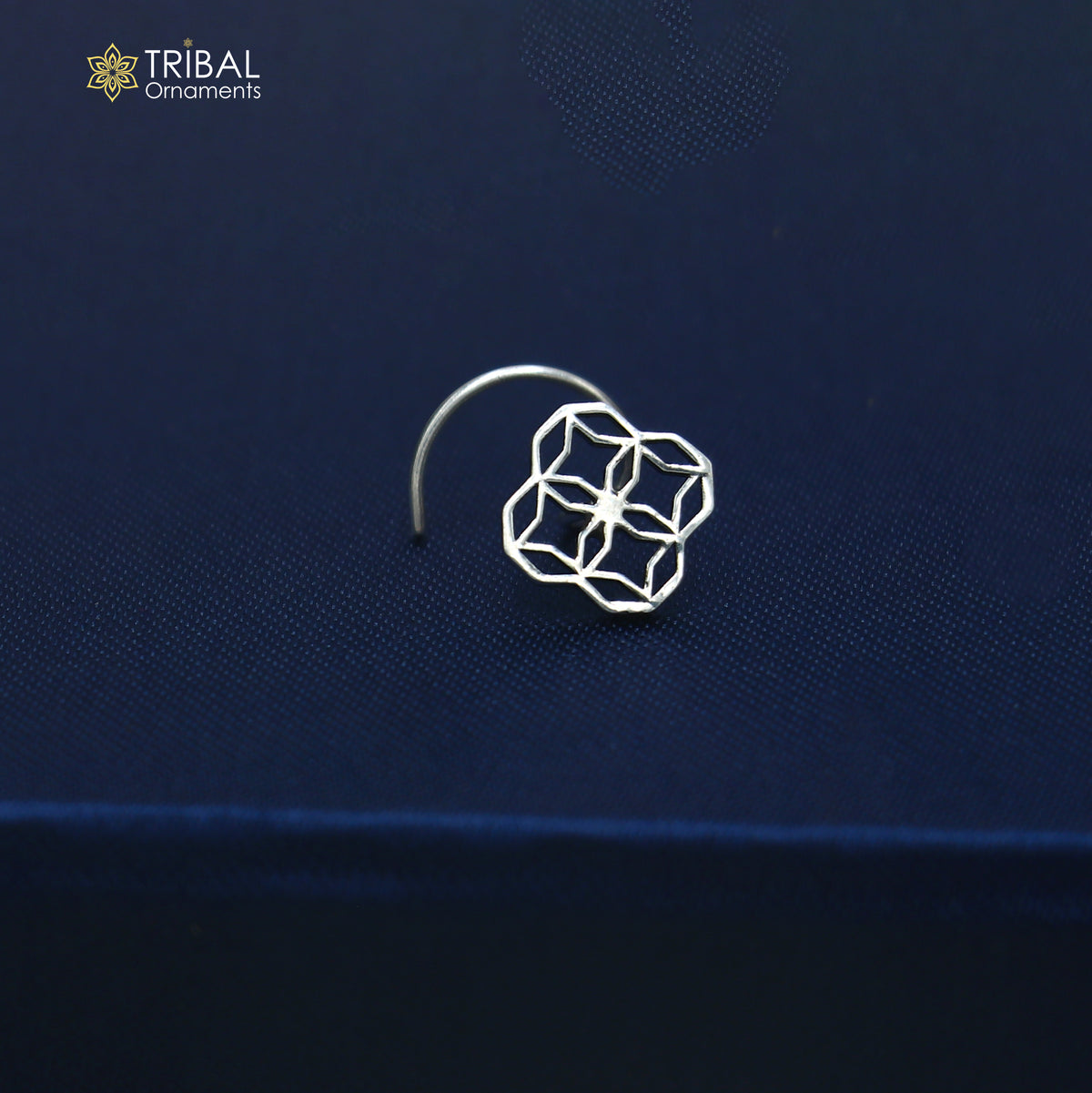 925 sterling silver vintage design nose pin ethnic tribal jewelry np148