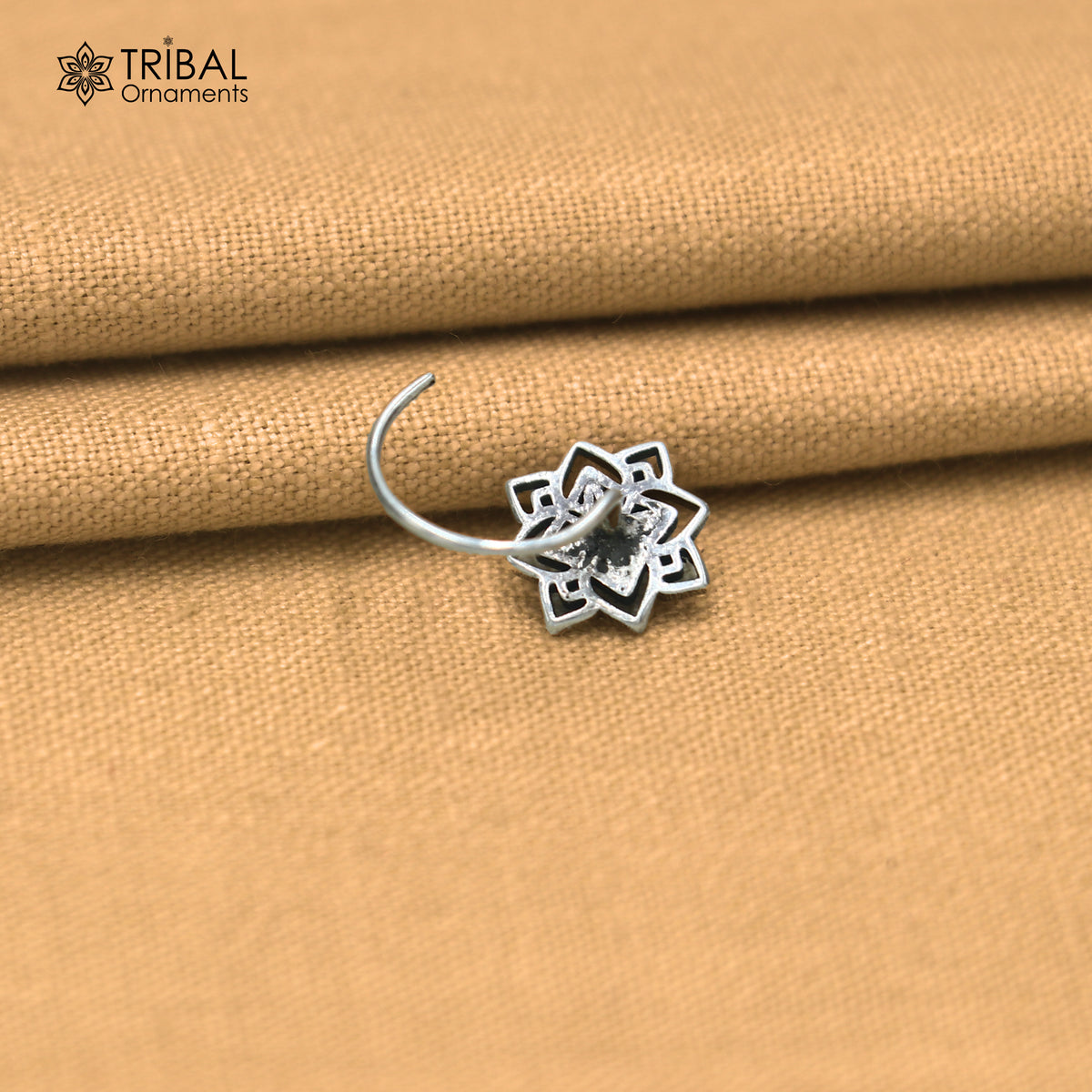925 sterling silver vintage flower style nose pin ethnic tribal jewelry np149