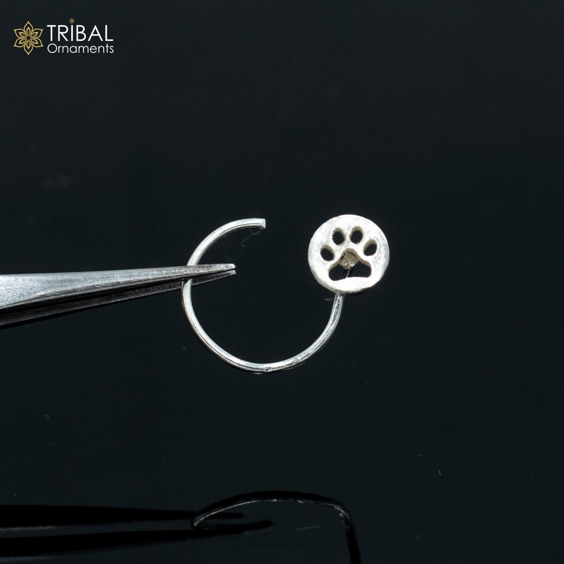 925 sterling silver unique design handmade fabulous nose pin u band tribal jewelry np78 - TRIBAL ORNAMENTS