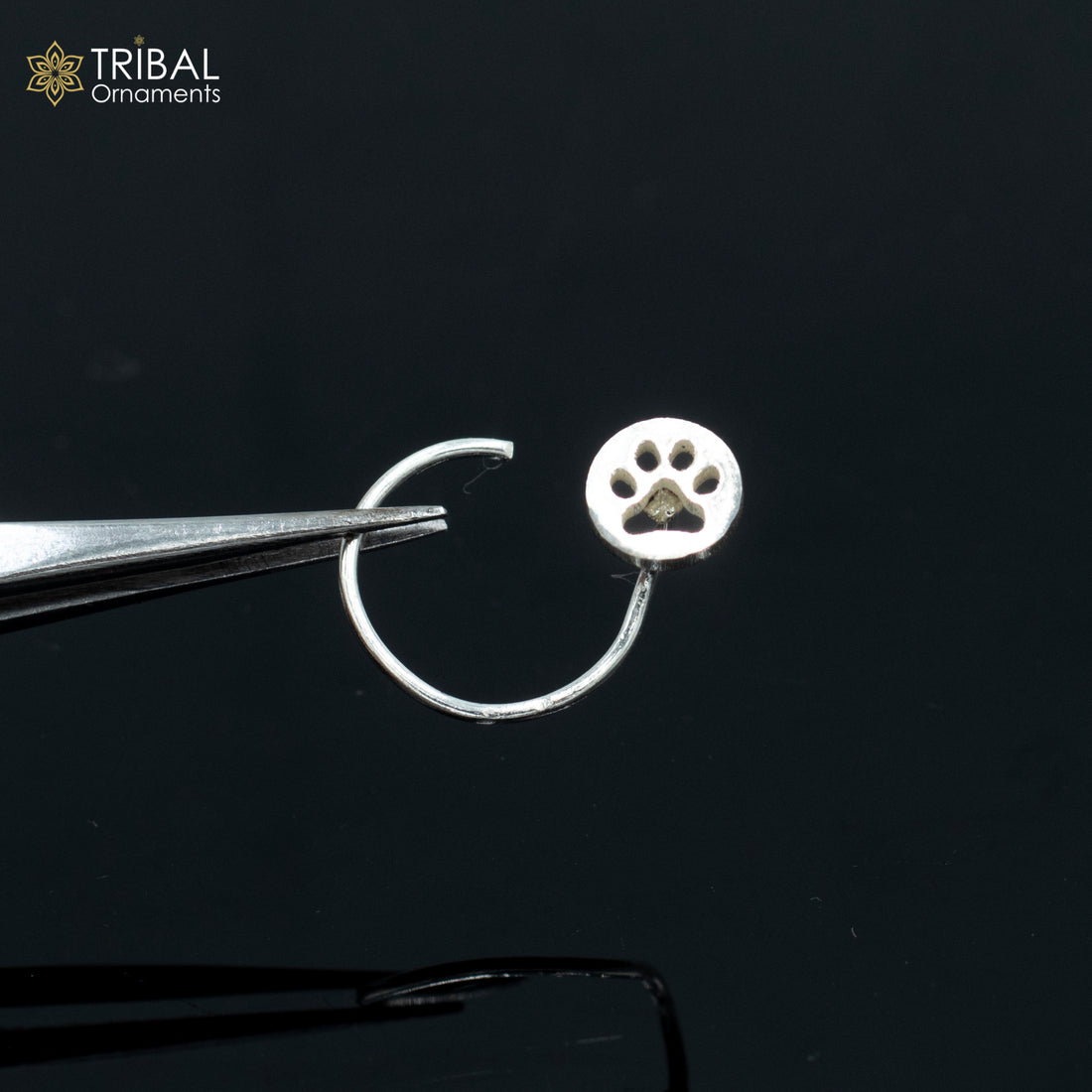 925 sterling silver unique design handmade fabulous nose pin u band tribal jewelry np78 - TRIBAL ORNAMENTS