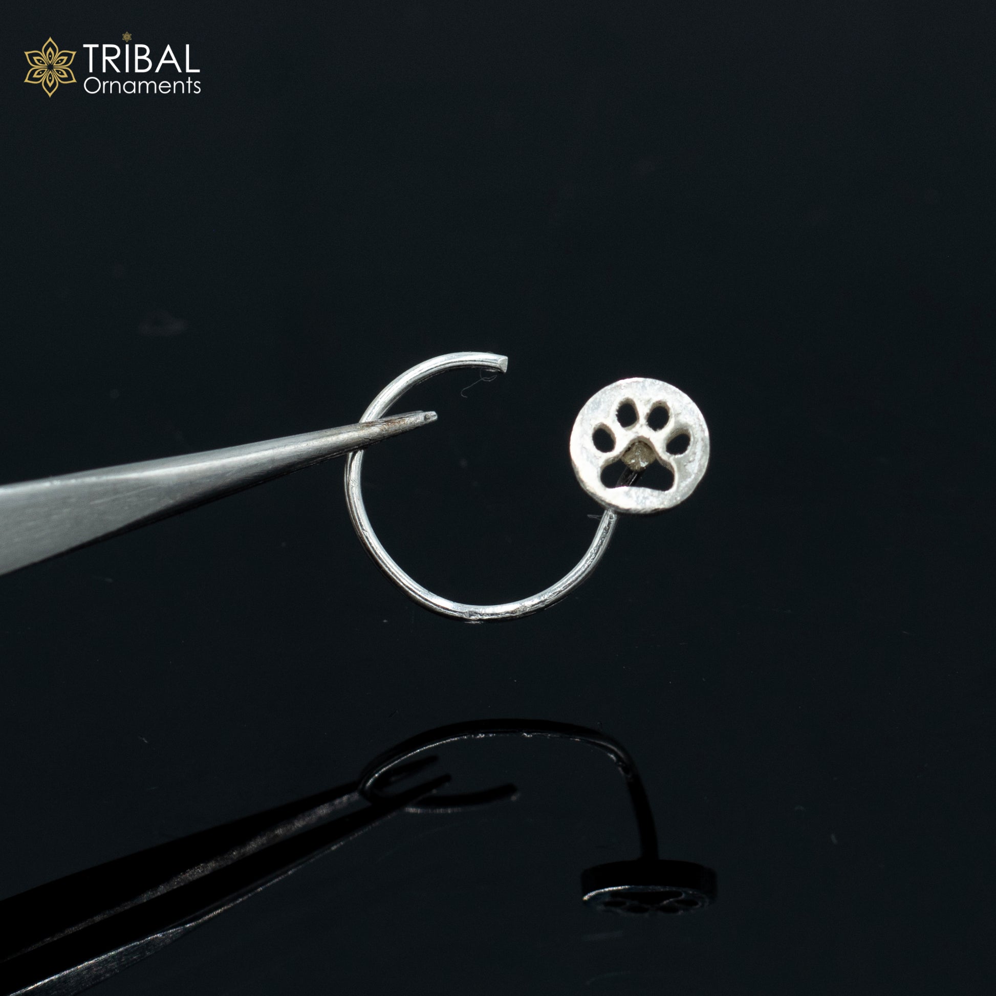 925 sterling silver unique design handmade fabulous nose pin u band tribal jewelry np78 - TRIBAL ORNAMENTS