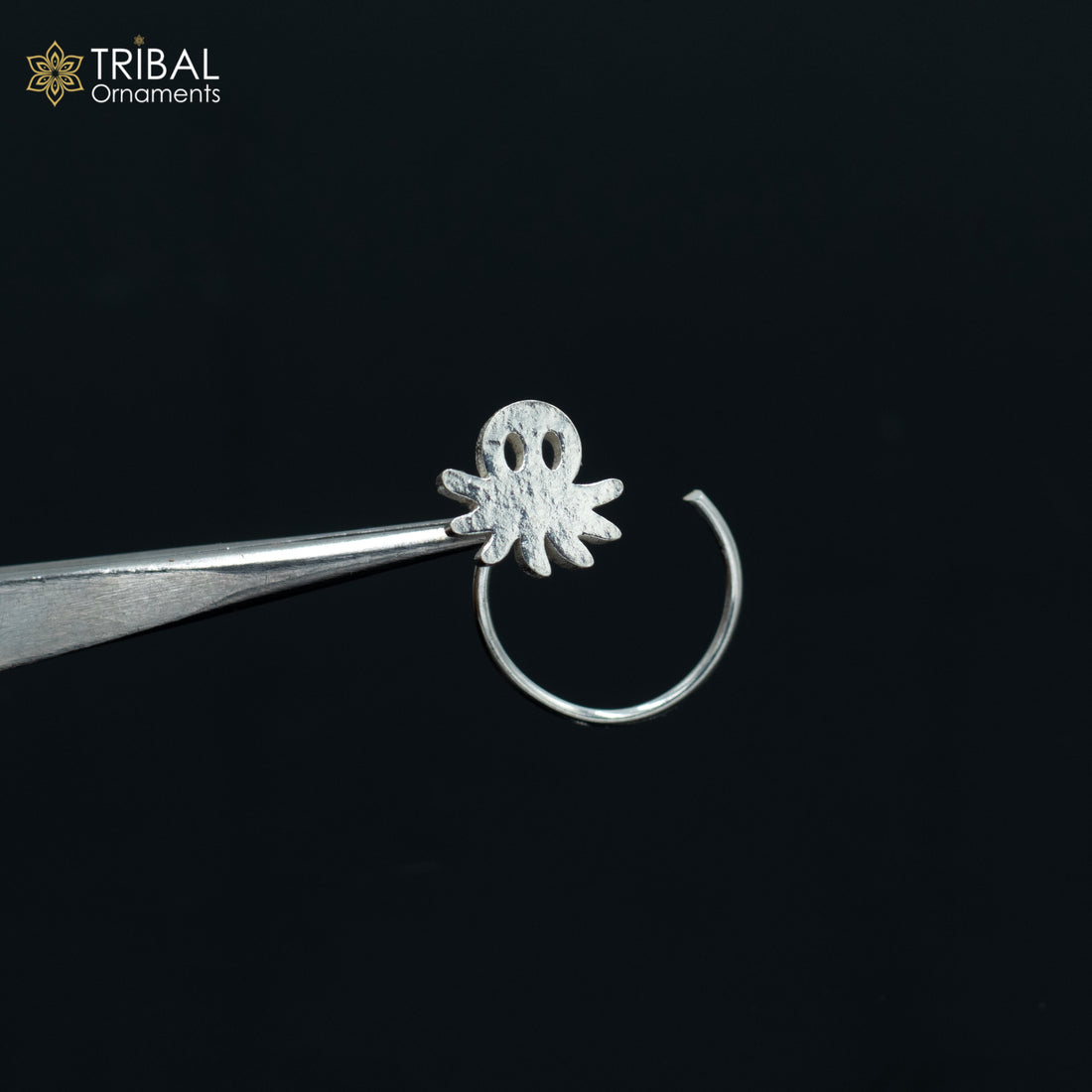 925 sterling silver  unique design handmade fabulous nose pin u band tribal jewelry np85 - TRIBAL ORNAMENTS