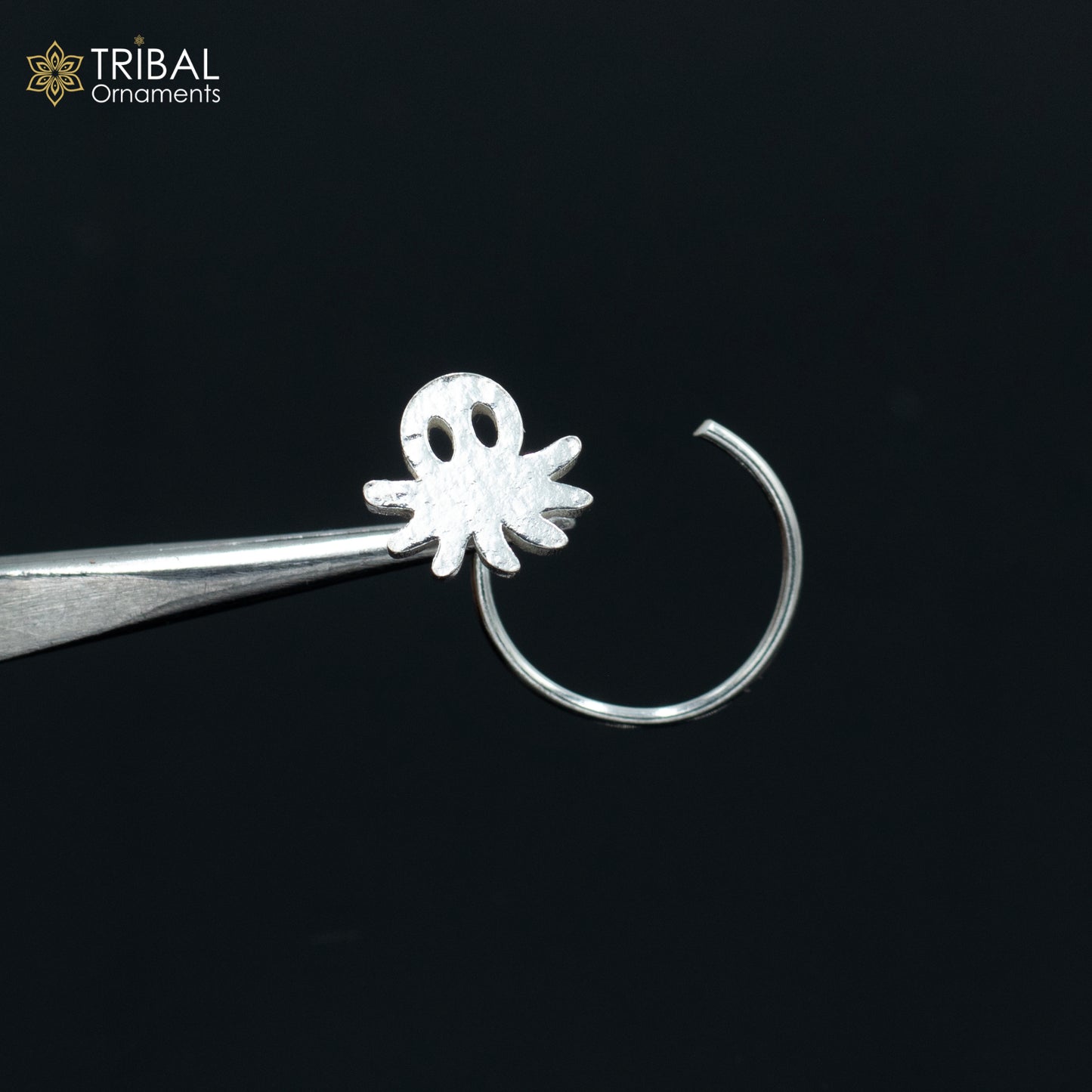 925 sterling silver  unique design handmade fabulous nose pin u band tribal jewelry np85 - TRIBAL ORNAMENTS