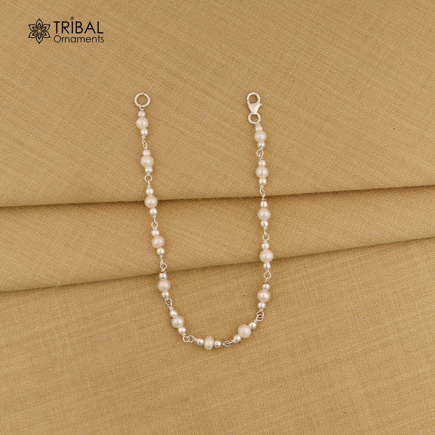7.5" inches 925 sterling silver handmade customized beaded bracelet, awesome natural pearl unisex bracelet gifting jewelry for girls nsbr189