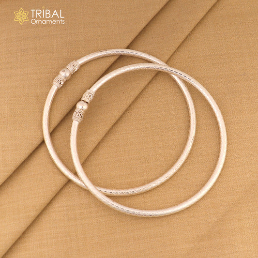 925 Sterling silver ball design traditional women's customized foot kada ankle kada bracelet tribal jewelry nsfk141