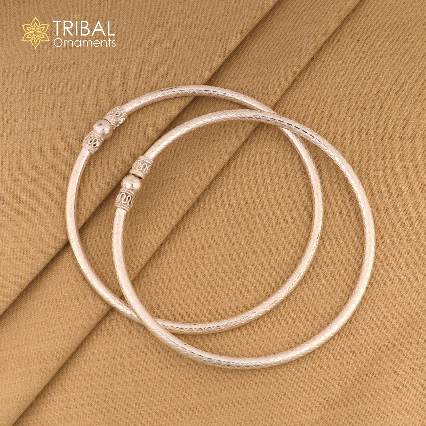 925 Sterling silver ball design traditional women's customized foot kada ankle kada bracelet tribal jewelry nsfk141