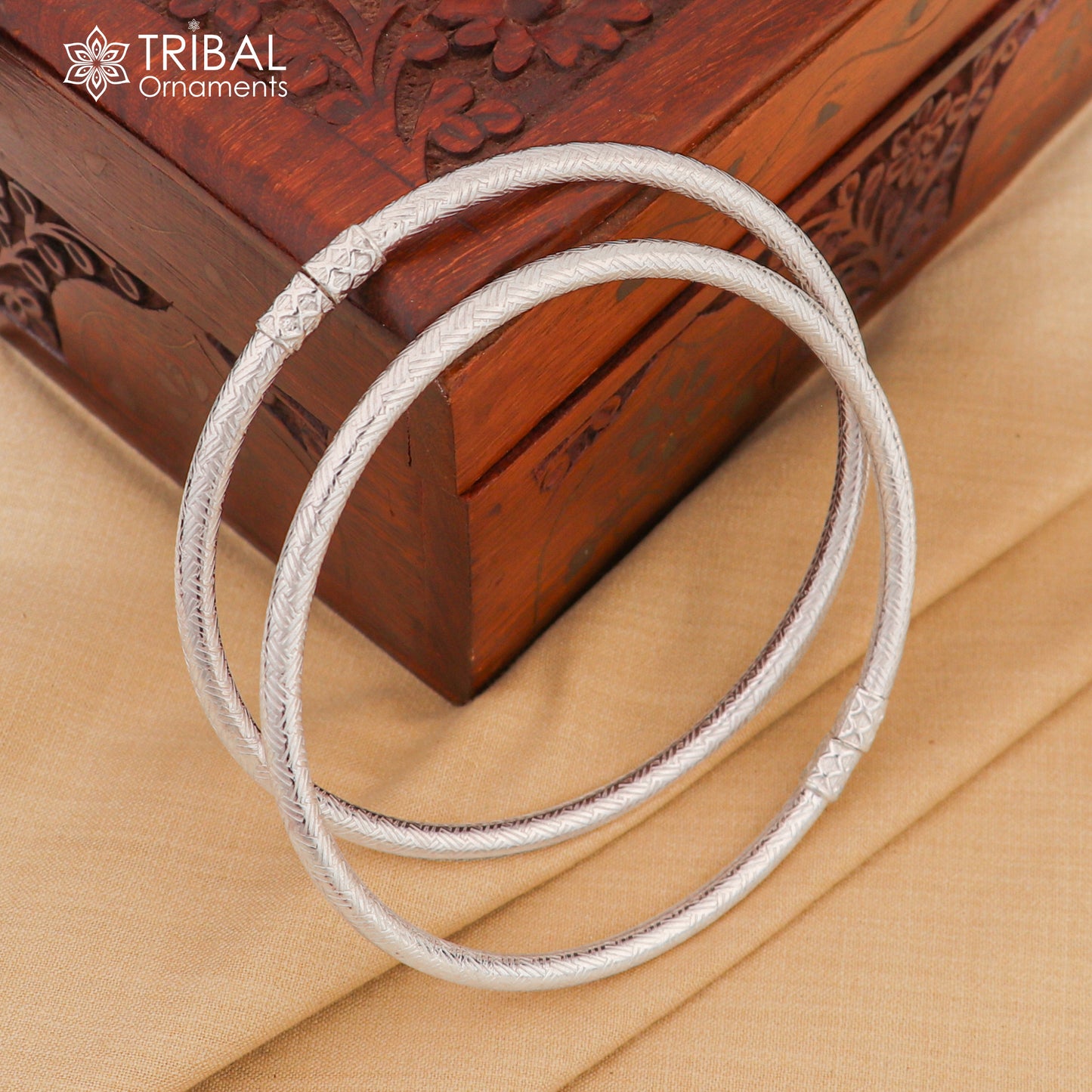 925 Sterling silver checks design traditional women's customized foot kada ankle kada bracelet tribal jewelry nsfk146