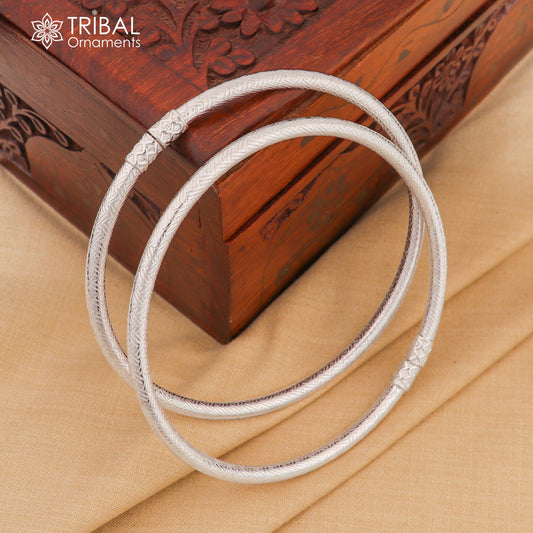 925 Sterling silver checks design traditional women's customized foot kada ankle kada bracelet tribal jewelry nsfk146
