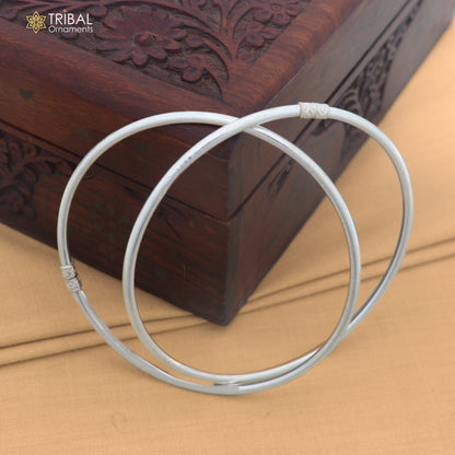 925 sterling silver plain shiny design customized foot ankle kada jewelry nsfk168