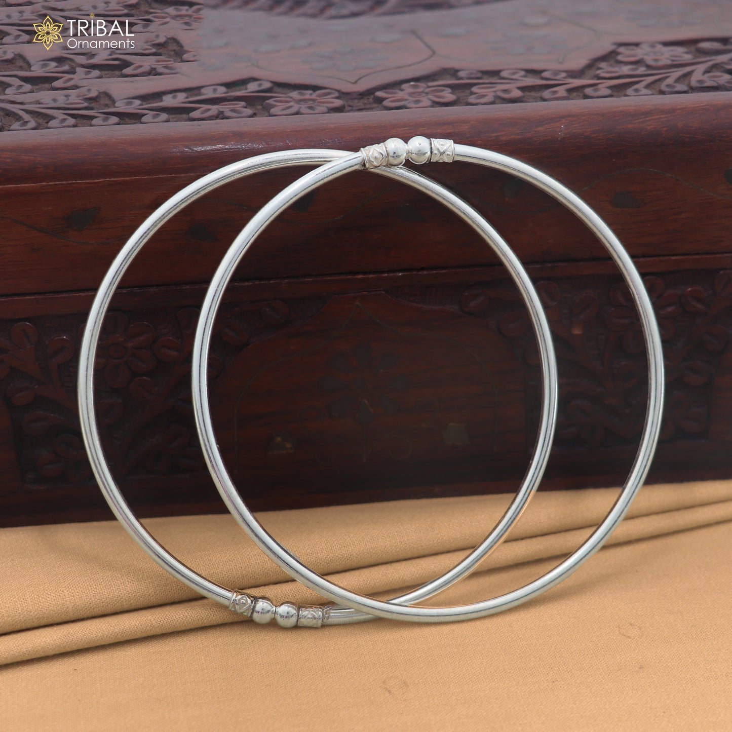 925 sterling silver plain shiny ball design customized foot ankle kada jewelry nsfk169