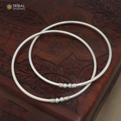925 sterling silver plain shiny ball design customized foot ankle kada jewelry nsfk169