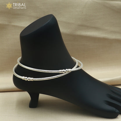 925 sterling silver shiny ball design customized foot ankle kada jewelry nsfk171