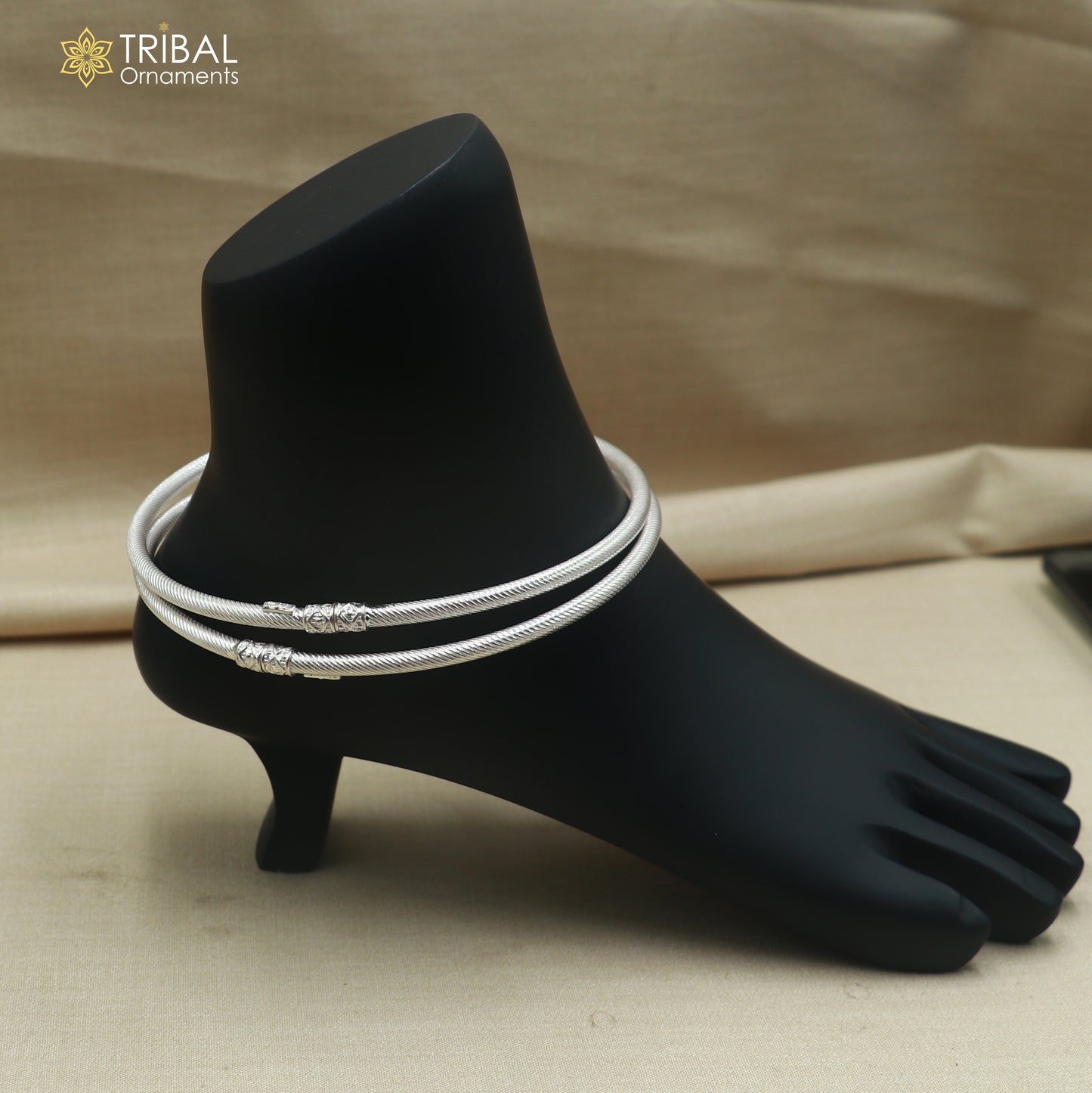 925 sterling silver shiny customized foot ankle kada jewelry nsfk177