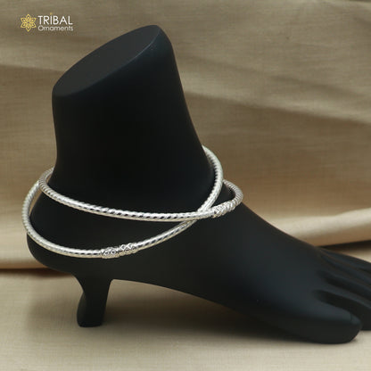 925 sterling silver shiny customized foot ankle kada jewelry nsfk179