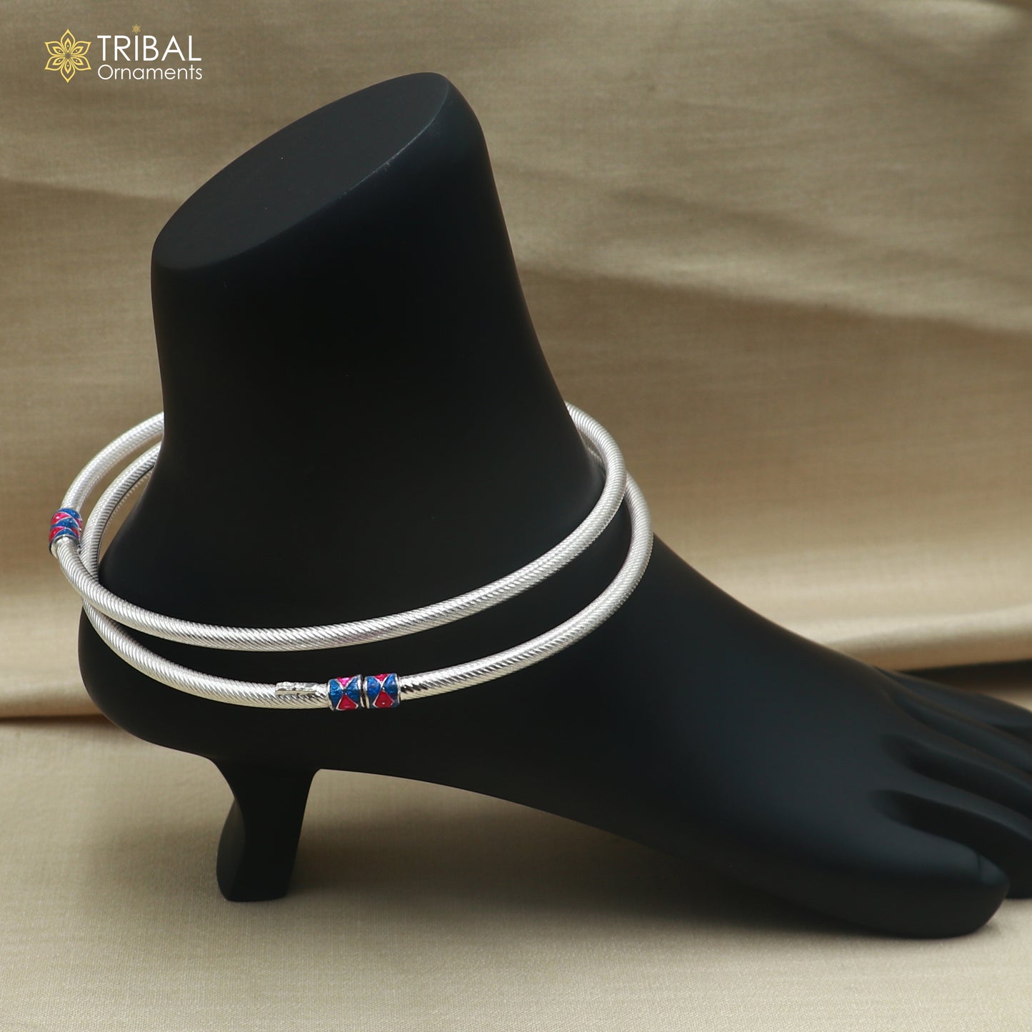 925 sterling silver shiny customized foot ankle kada jewelry nsfk181