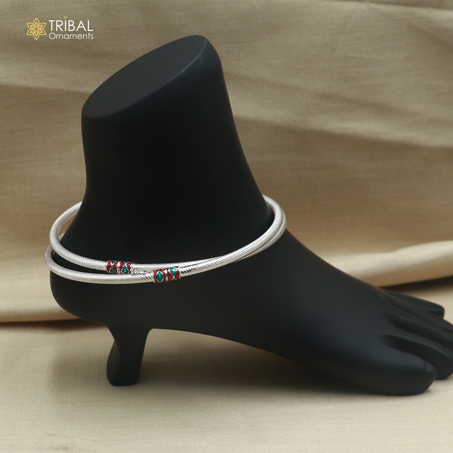 925 sterling silver shiny customized foot ankle kada jewelry nsfk182
