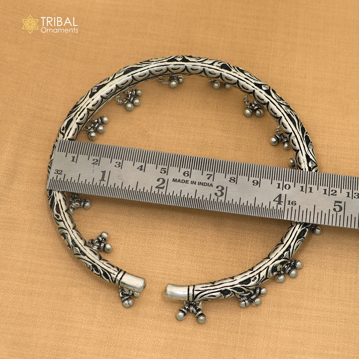 925 pure silver chitai work oxidized foot kada ankle bracelet tribal ethnic silver jewelry nsfk183