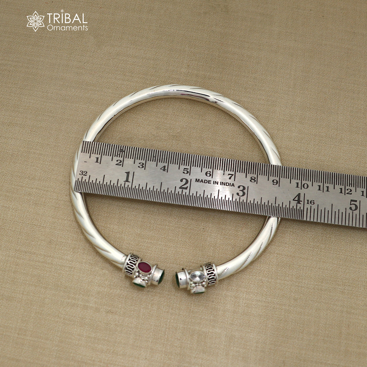 925 sterling silver ankle foot bracelet with gorgeous multi colour stone foot kada nsfk184