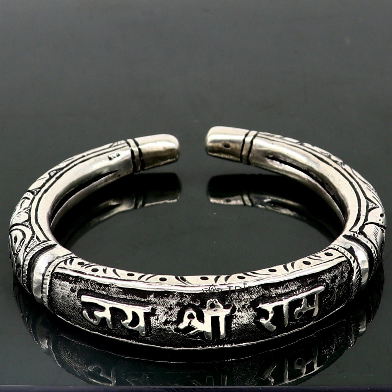 Oxidised Silver Black Stone Turkey Bracelet - Silver Palace