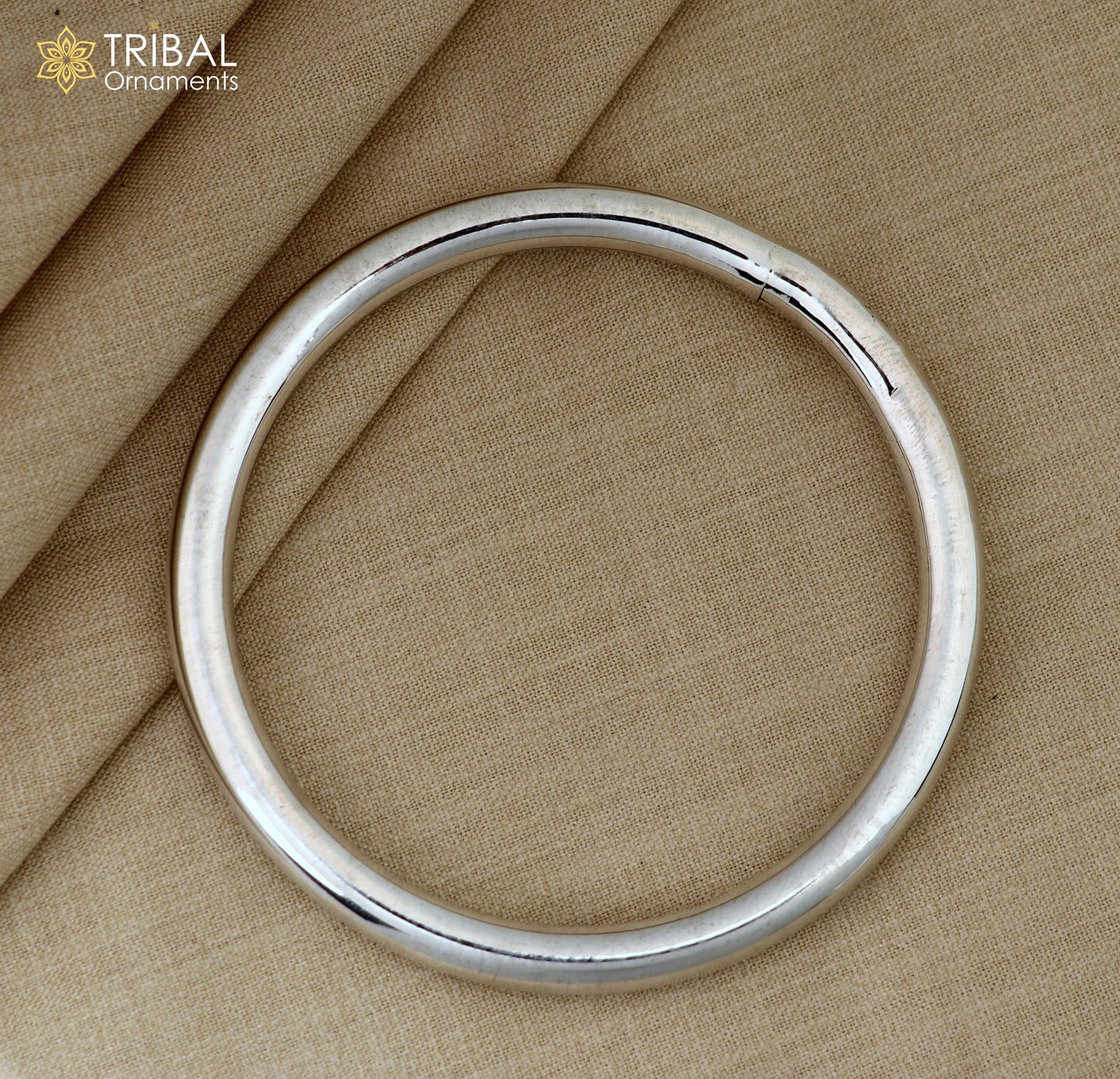 925 Sterling silver customized plain bangle kada tribal jewelry nsk915