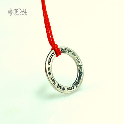 925 Sterling silver Gayatri Mantra ring pendant ethnic jewelry nsp1173