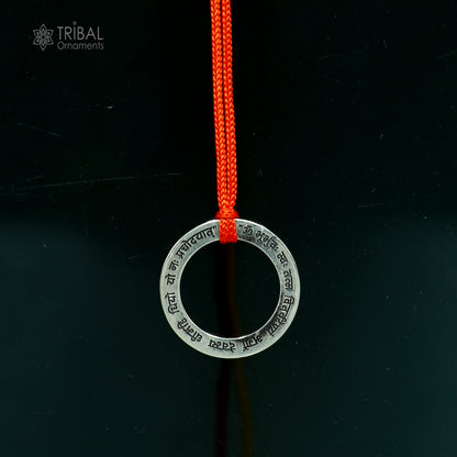 925 Sterling silver Gayatri Mantra ring pendant ethnic jewelry nsp1173