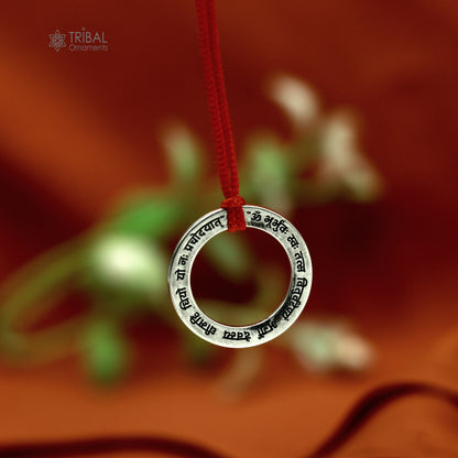 925 Sterling silver Gayatri Mantra ring pendant ethnic jewelry nsp1173