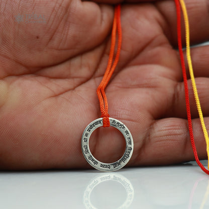 925 Sterling silver Gayatri Mantra ring pendant ethnic jewelry nsp1173