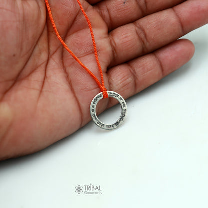 925 Sterling silver Gayatri Mantra ring pendant ethnic jewelry nsp1173