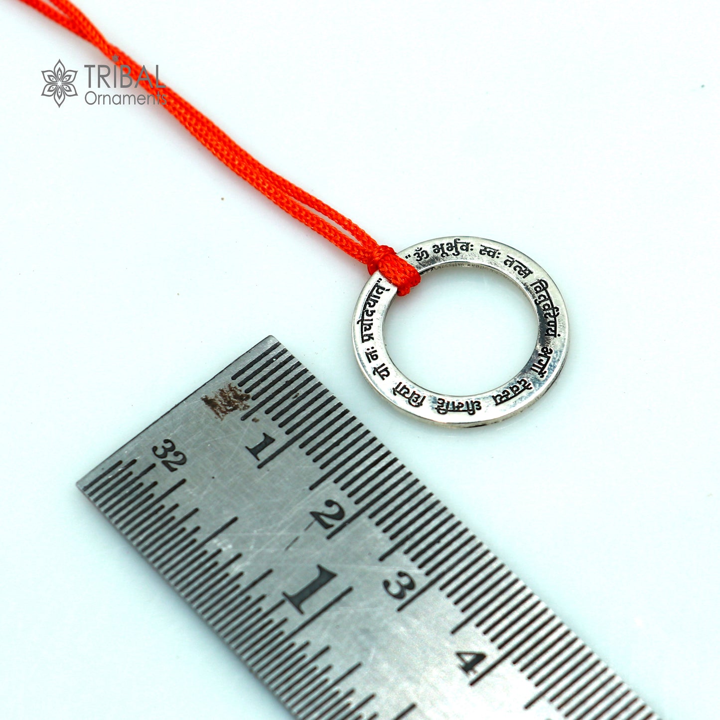 925 Sterling silver Gayatri Mantra ring pendant ethnic jewelry nsp1173