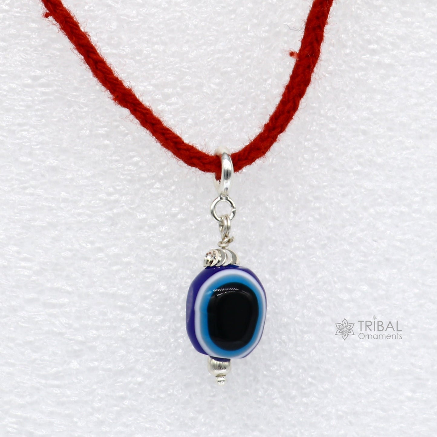 925 sterling silver modern trendy evil eye pendant protect from negativity chunky jewelry - TRIBAL ORNAMENTS