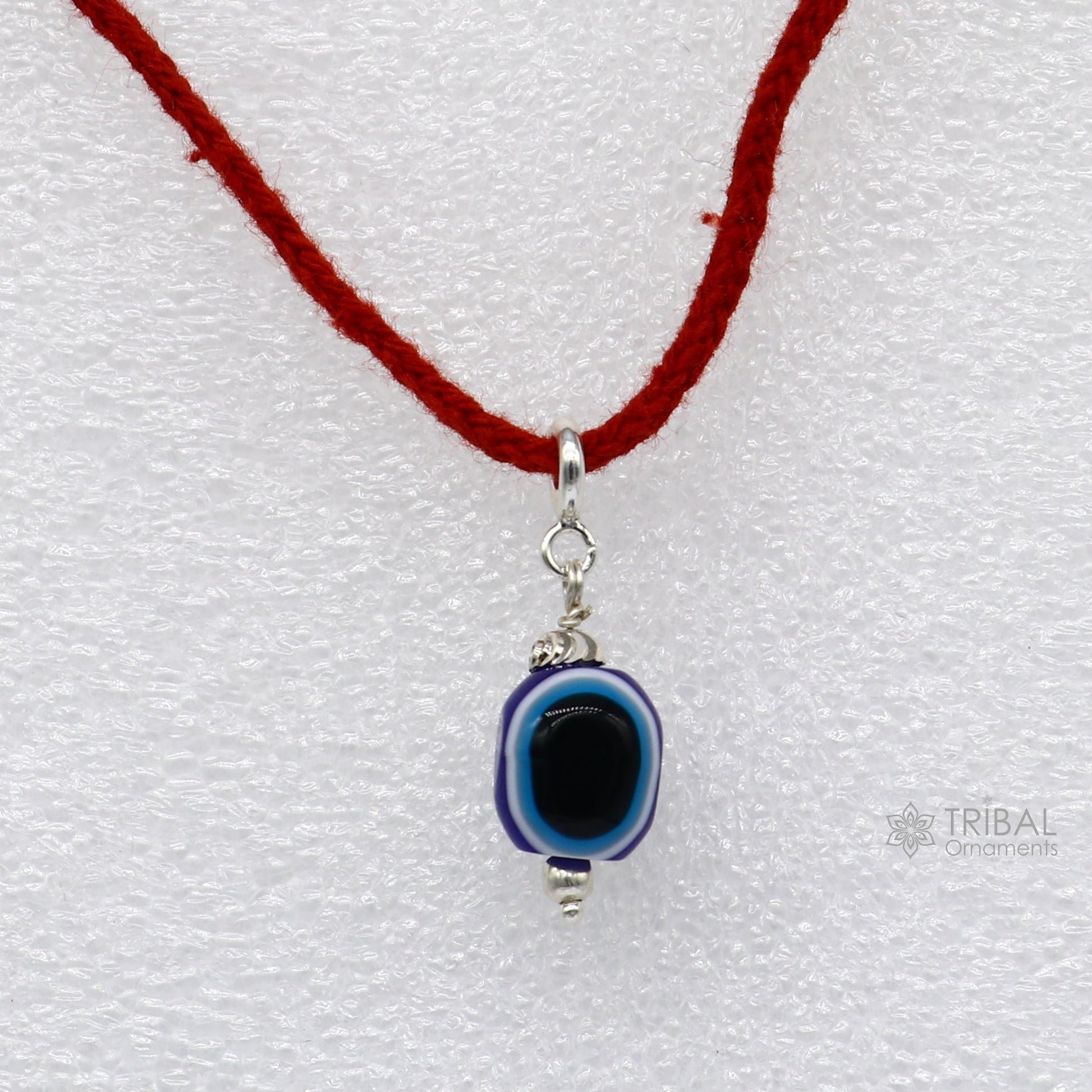 925 sterling silver modern trendy evil eye pendant protect from negativity chunky jewelry - TRIBAL ORNAMENTS