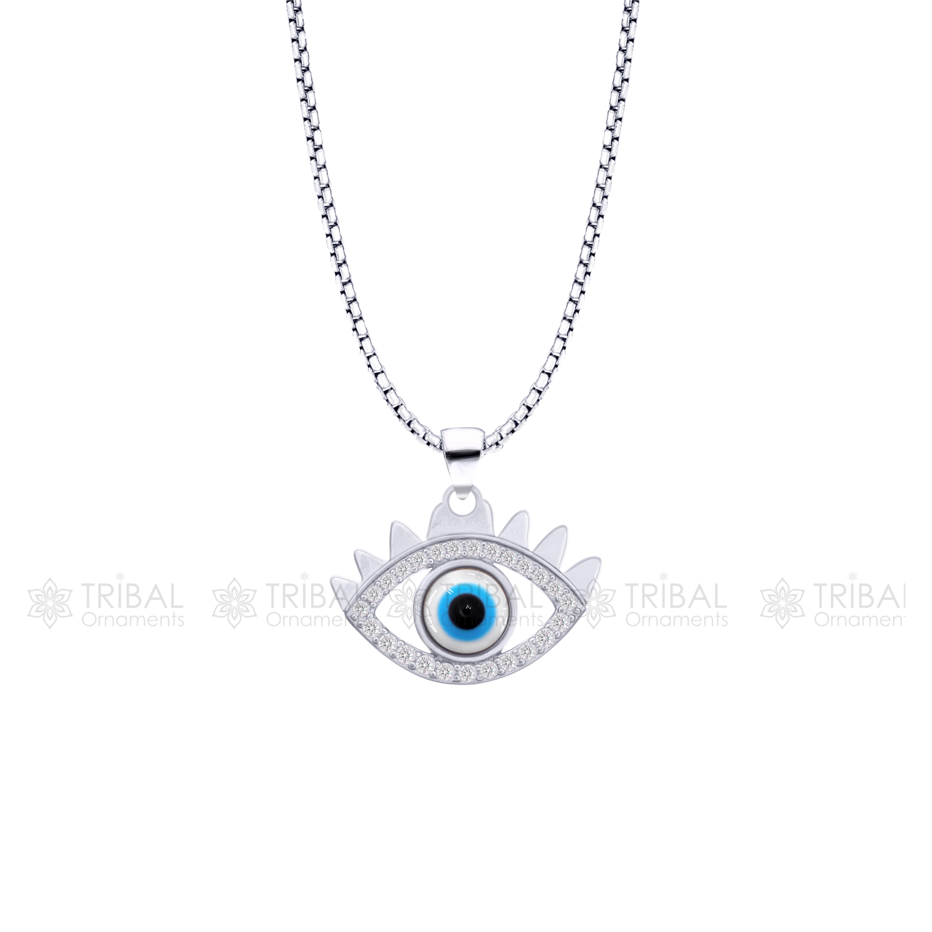 [IVE着用] Evil Eye Square 螺鈿 Necklace(925 Silver) IVE着用] Evil Eye Square 螺鈿 Necklace(925 Silver)