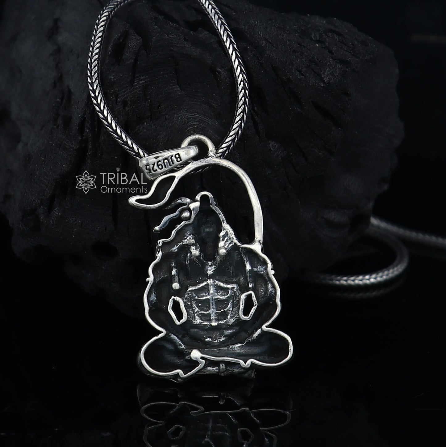 925 pure silver lord HANUMAN meditation design pendant best gifting pendant nsp868