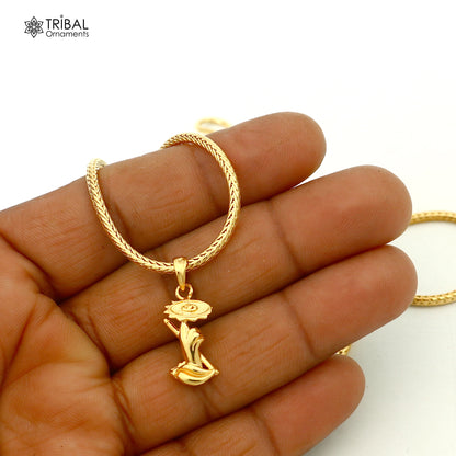 925 sterling silver Sudarshan Chakra pendant featuring divine tribal jewelry design, crafted by TRIBAL ORNAMENTS.