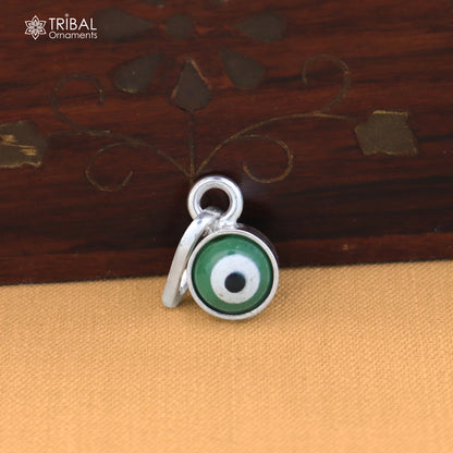 925 sterling silver evil eye pendant for girls and kids, protective jewelry with intricate design by TRIBAL ORNAMENTS.