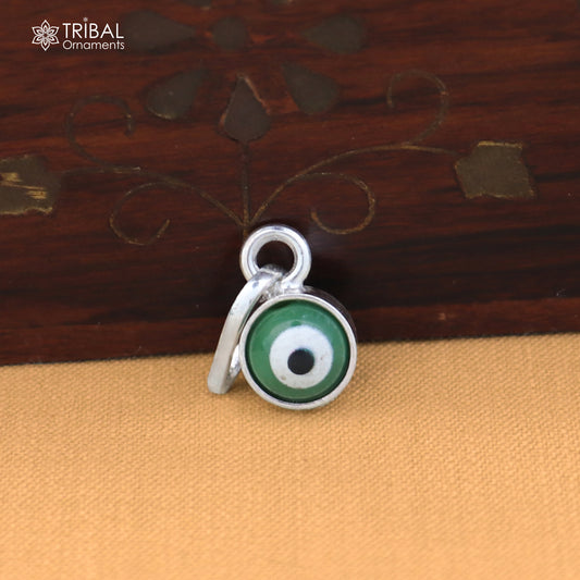 925 sterling silver evil eye pendant for girls and kids, protective jewelry with intricate design by TRIBAL ORNAMENTS.