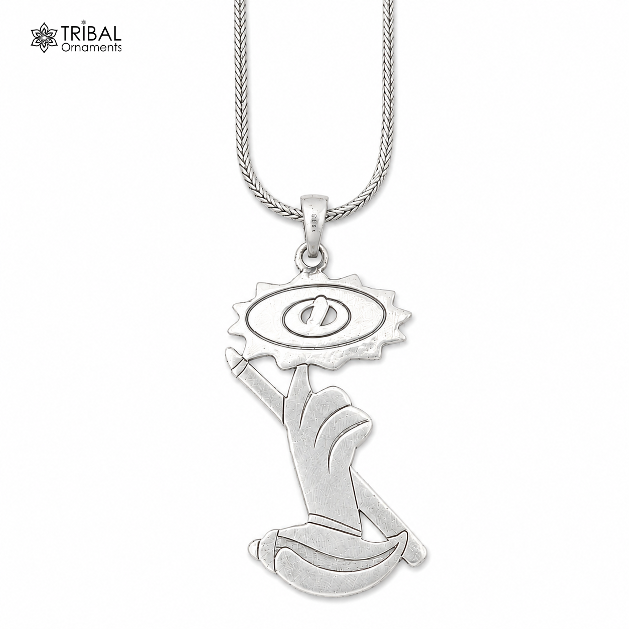 925 sterling silver Sudarshan chakra Pendant with chain stylish jewelry nsp1132