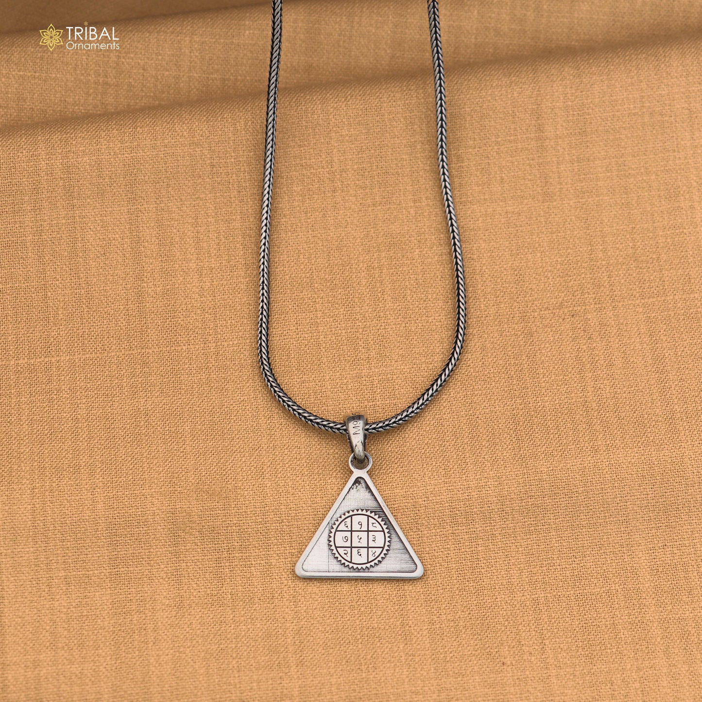 925 sterling silver Budh Pyra Yantra Pendant with chain stylish unisex jewelry nsp1143