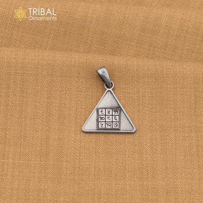 925 sterling silver Budh Pyra Yantra Pendant with chain stylish unisex jewelry nsp1143