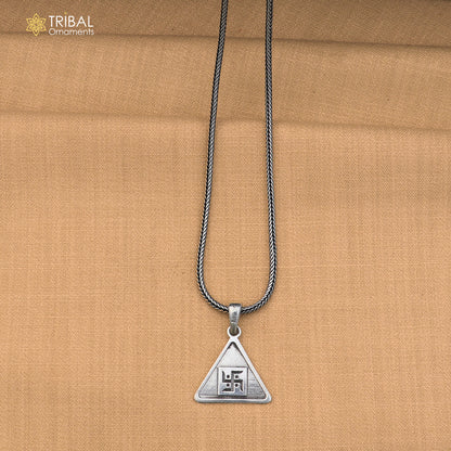 925 sterling silver Surya Pyra Yantra pendant with chain stylish unisex jewelry nsp1144