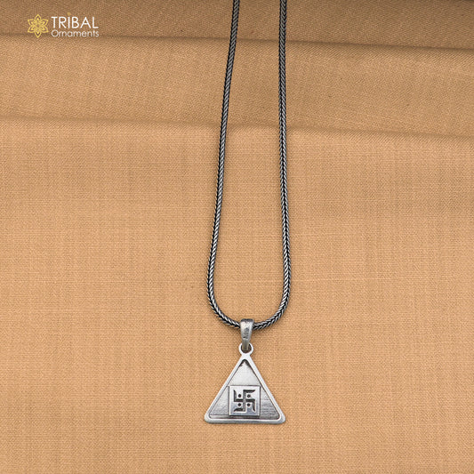 925 sterling silver Surya Pyra Yantra pendant with chain stylish unisex jewelry nsp1144