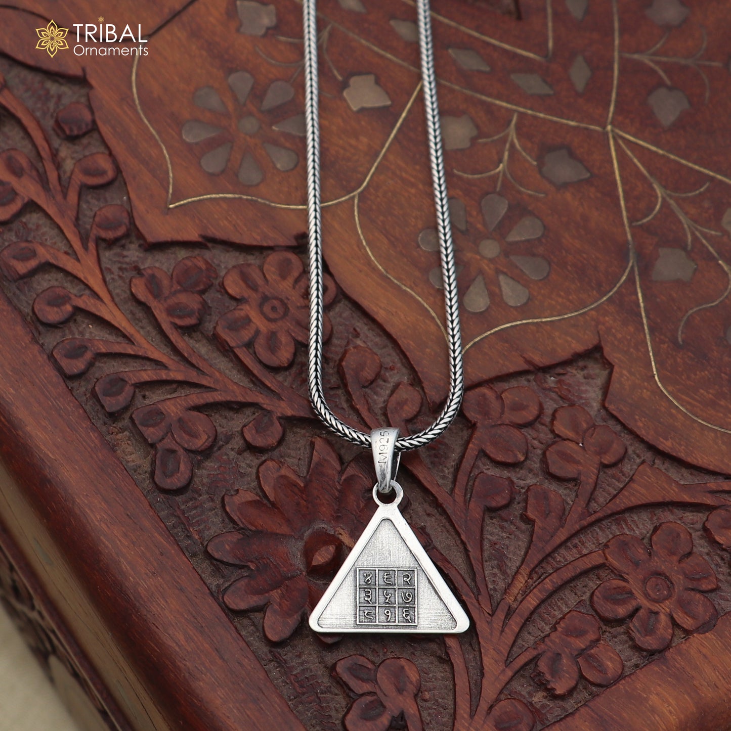 925 sterling silver Surya Pyra Yantra pendant with chain stylish unisex jewelry nsp1144